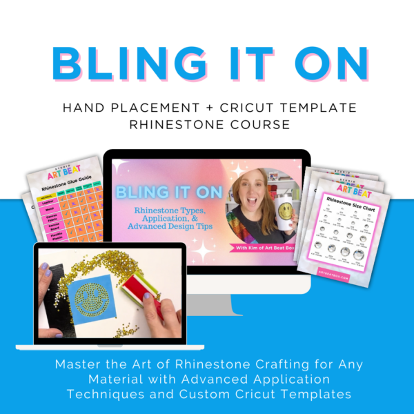 bling it on how to hand place rhinetones and make cricut templates digital course