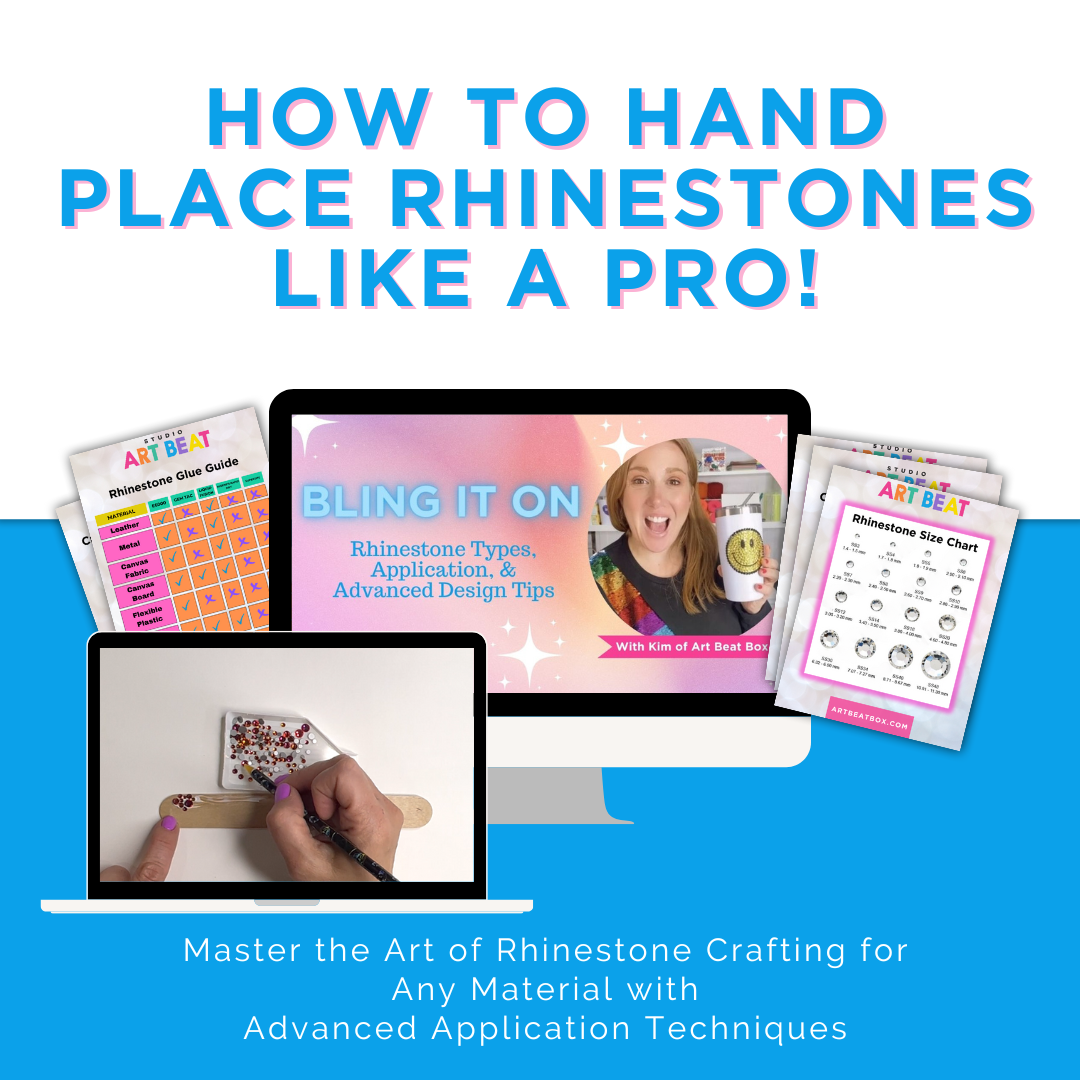 how to hand place rhinestones digital course