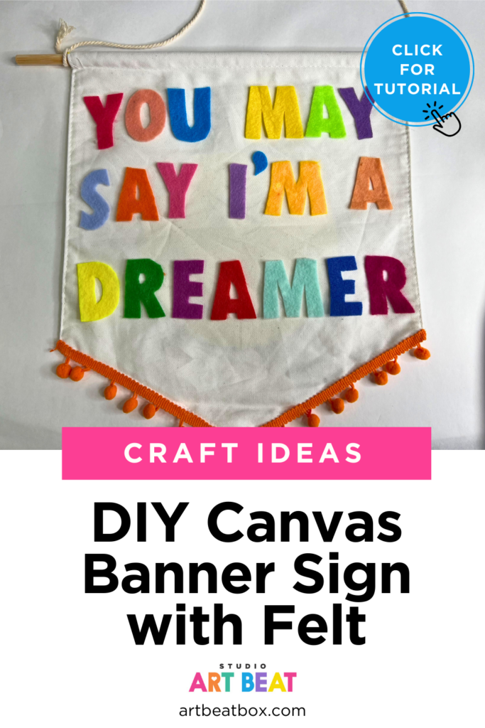 how to make a diy canvas banner