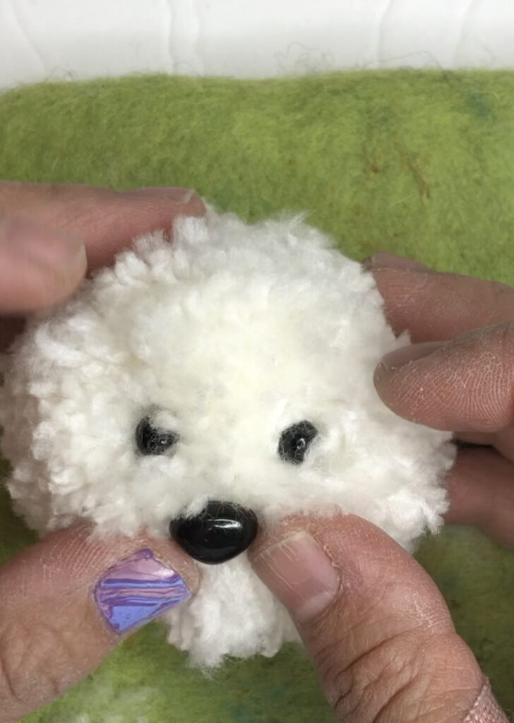 how to make a pom pom puppy