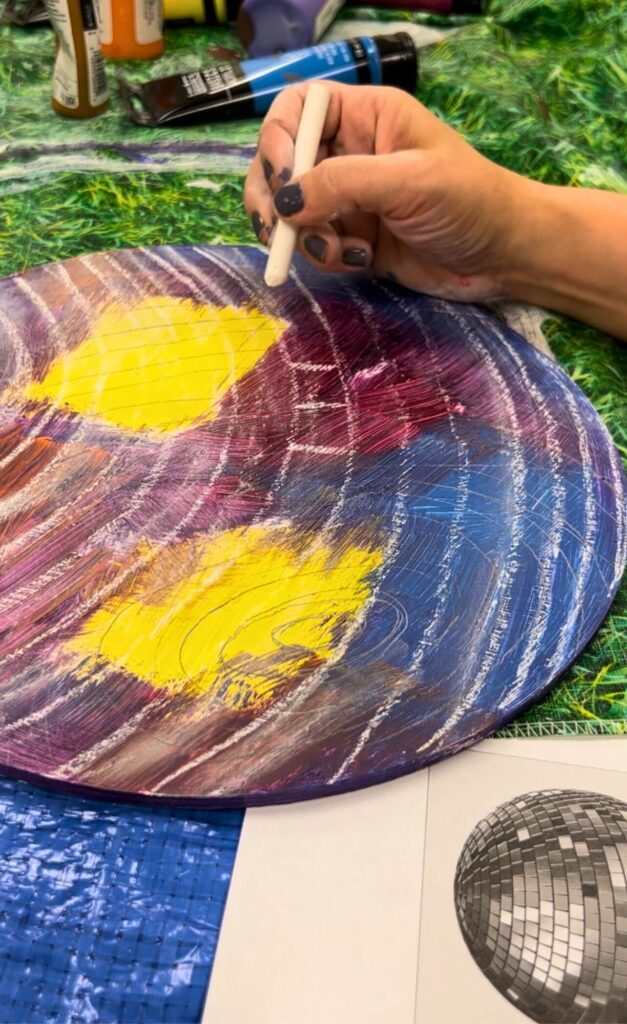 DIY Art Tutorial How to Make a Disco Ball Painting