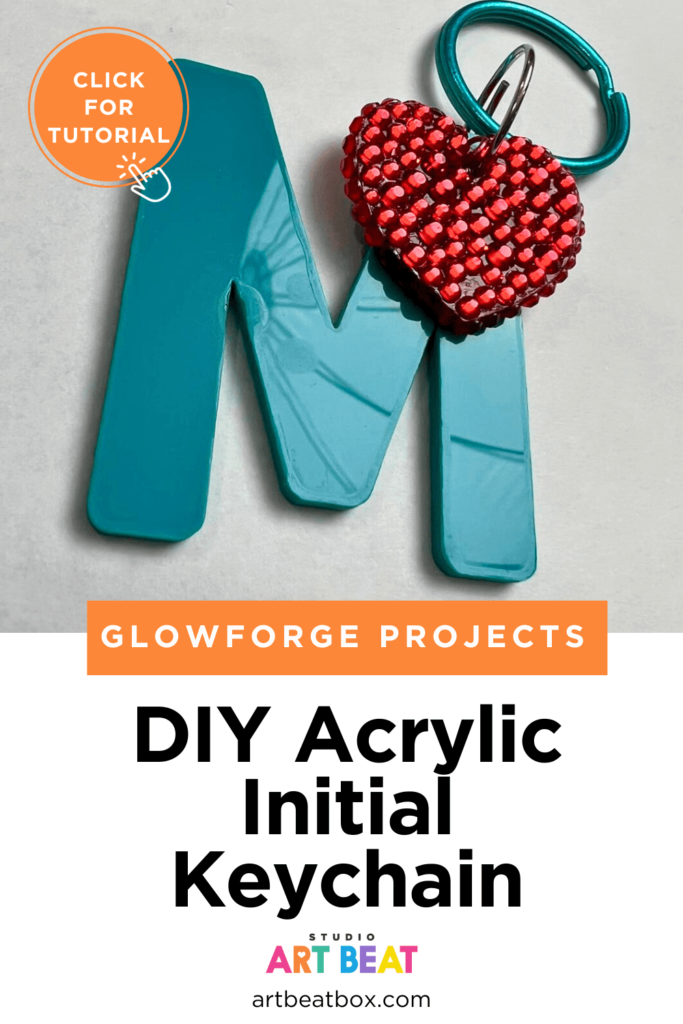 Glowforge Aura Projects DIY Acrylic Initial Keychain Art Beat Box (1)